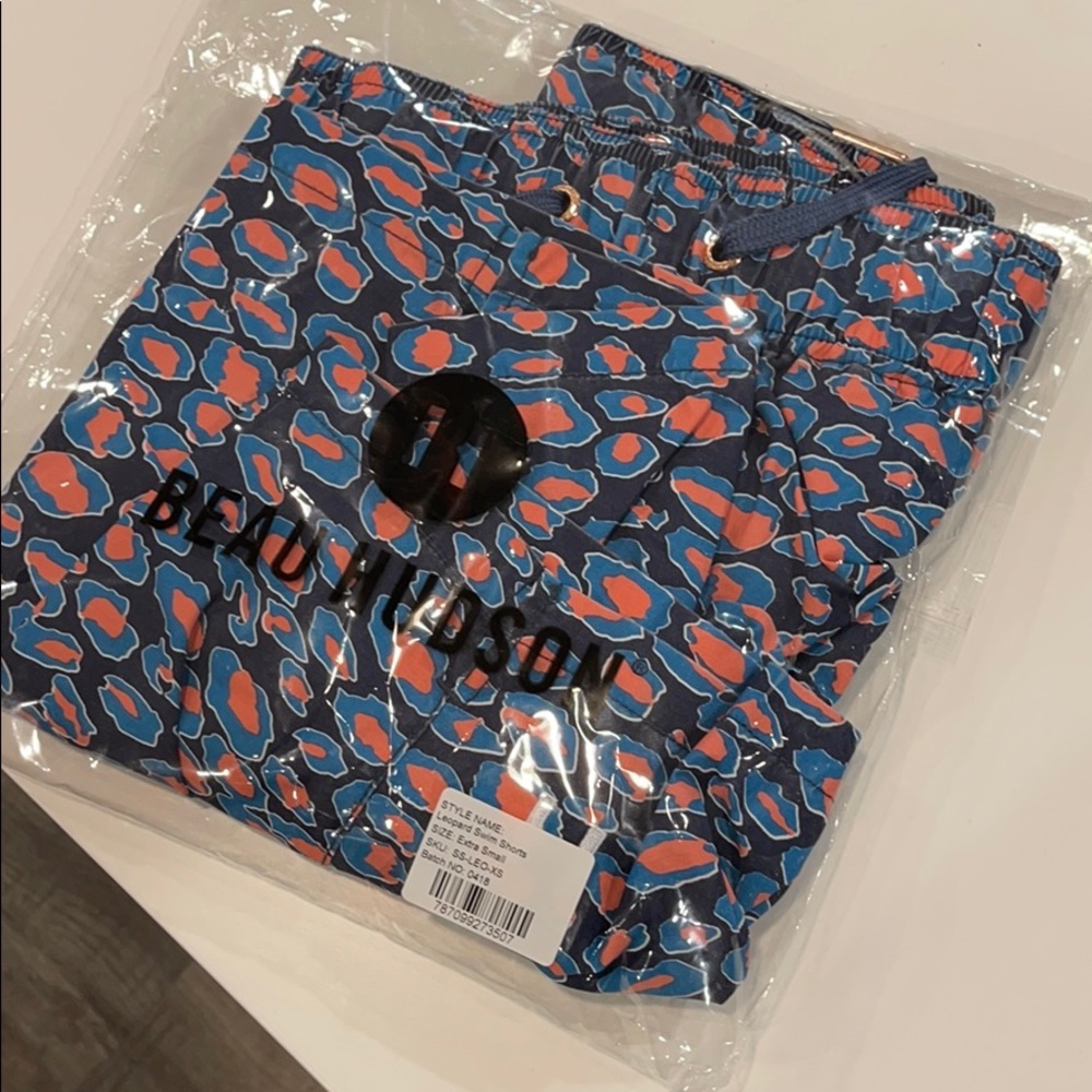 Beau Hudson Leopard swim trunks